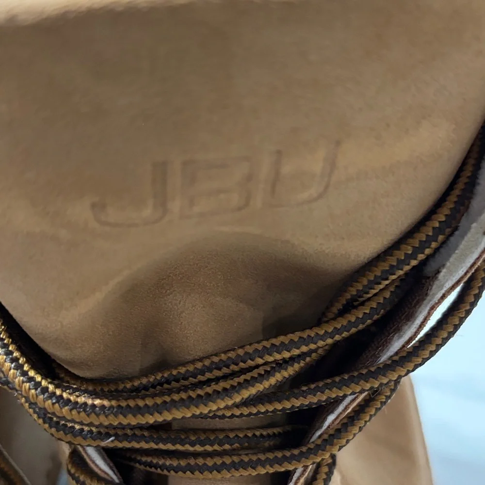 JBU Men's Tan and Dark Brown Rain Boots